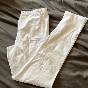 Full length white kits leggings